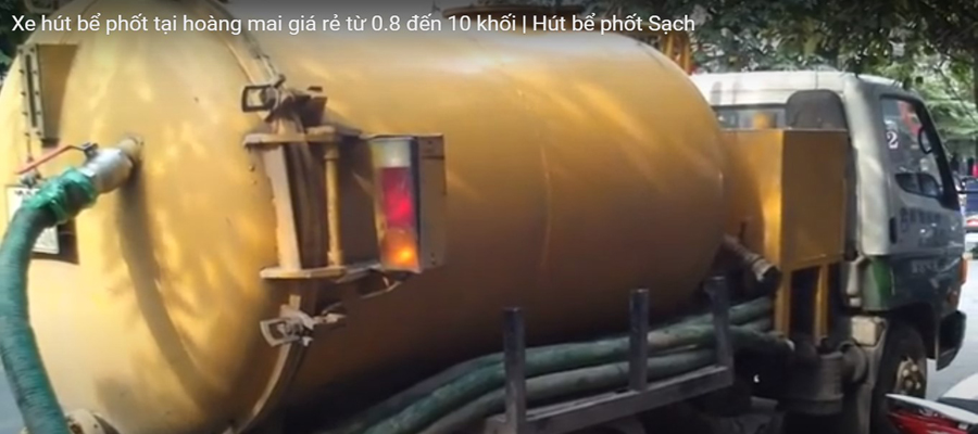 Hút bể phốt tại Long biên